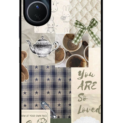 Cookie Vivo Y16 Glass Case Back Cover by Casekaro