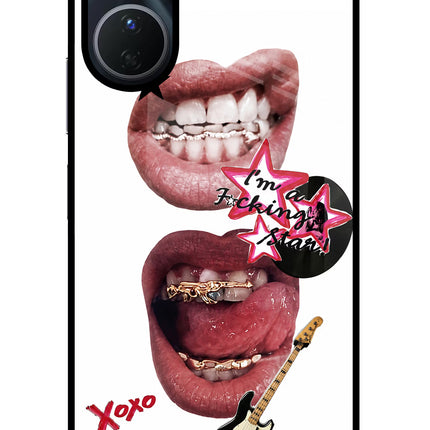 Rockstar Vivo Y16 Glass Case Back Cover by Casekaro