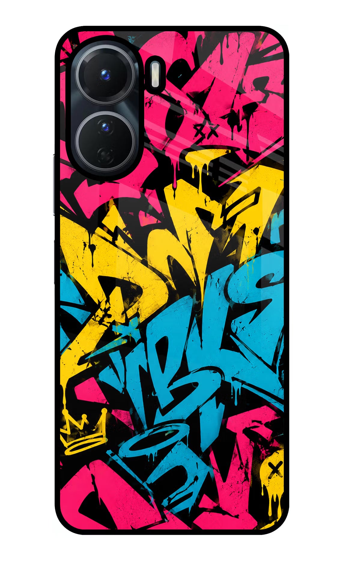 Graffiti Vibe Vivo Y16 Glass Case
