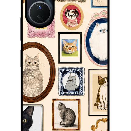Mirror Cats Vivo Y16 Glass Case Back Cover by Casekaro