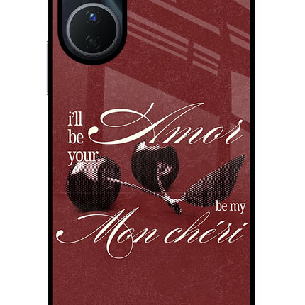 Velvet Cherry Vivo Y16 Glass Case Back Cover by Casekaro