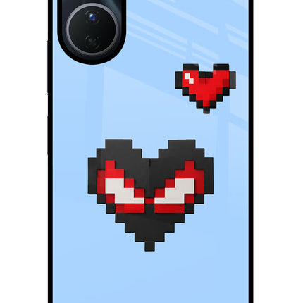 Peter Heart Vivo Y16 Glass Case Back Cover by Casekaro