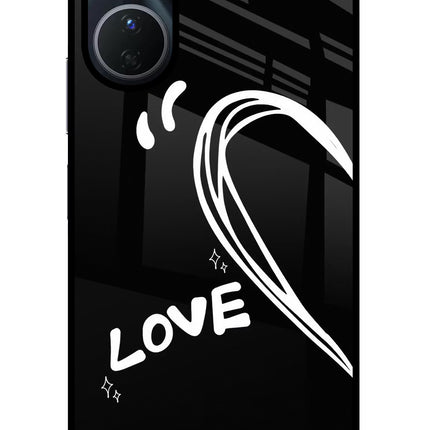 Love Line Vivo Y16 Glass Case Back Cover by Casekaro