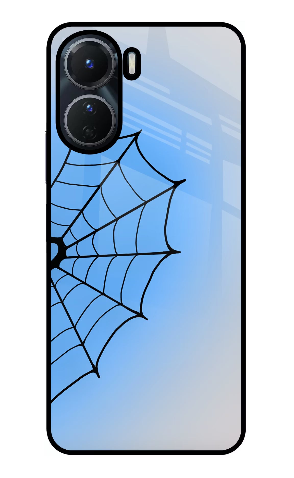 Blue Web Vivo Y16 Glass Case