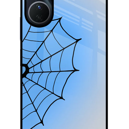 Blue Web Vivo Y16 Glass Case Back Cover by Casekaro