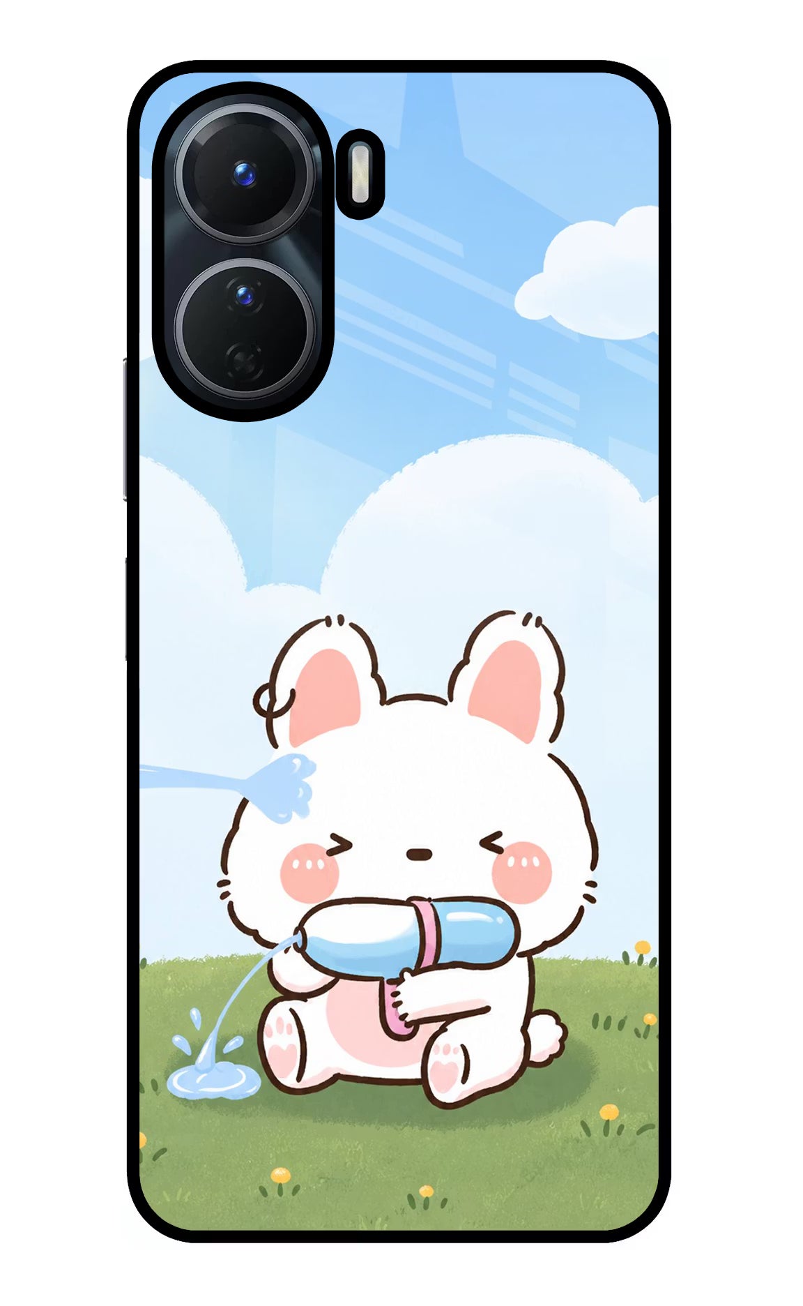 Bunny Treat Vivo Y16 Glass Case