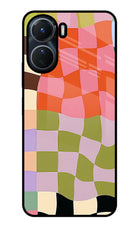 Wavy Grid Vivo Y16 Glass Case