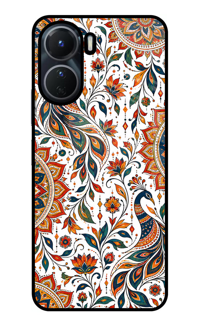 White Mayura Vivo Y16 Glass Case