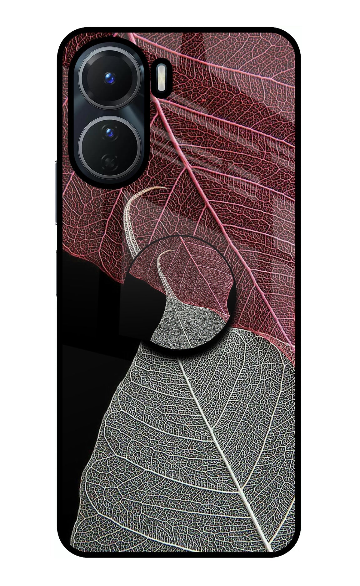 Leaf Pattern Vivo Y16 Glass Case