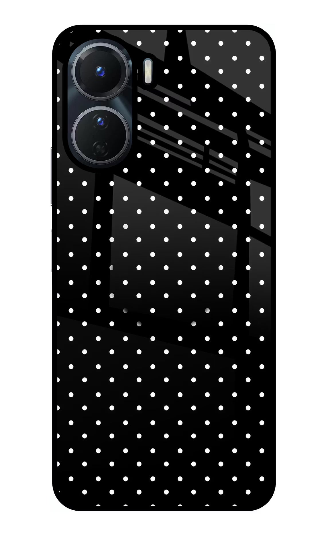 White Dots Vivo Y16 Glass Case