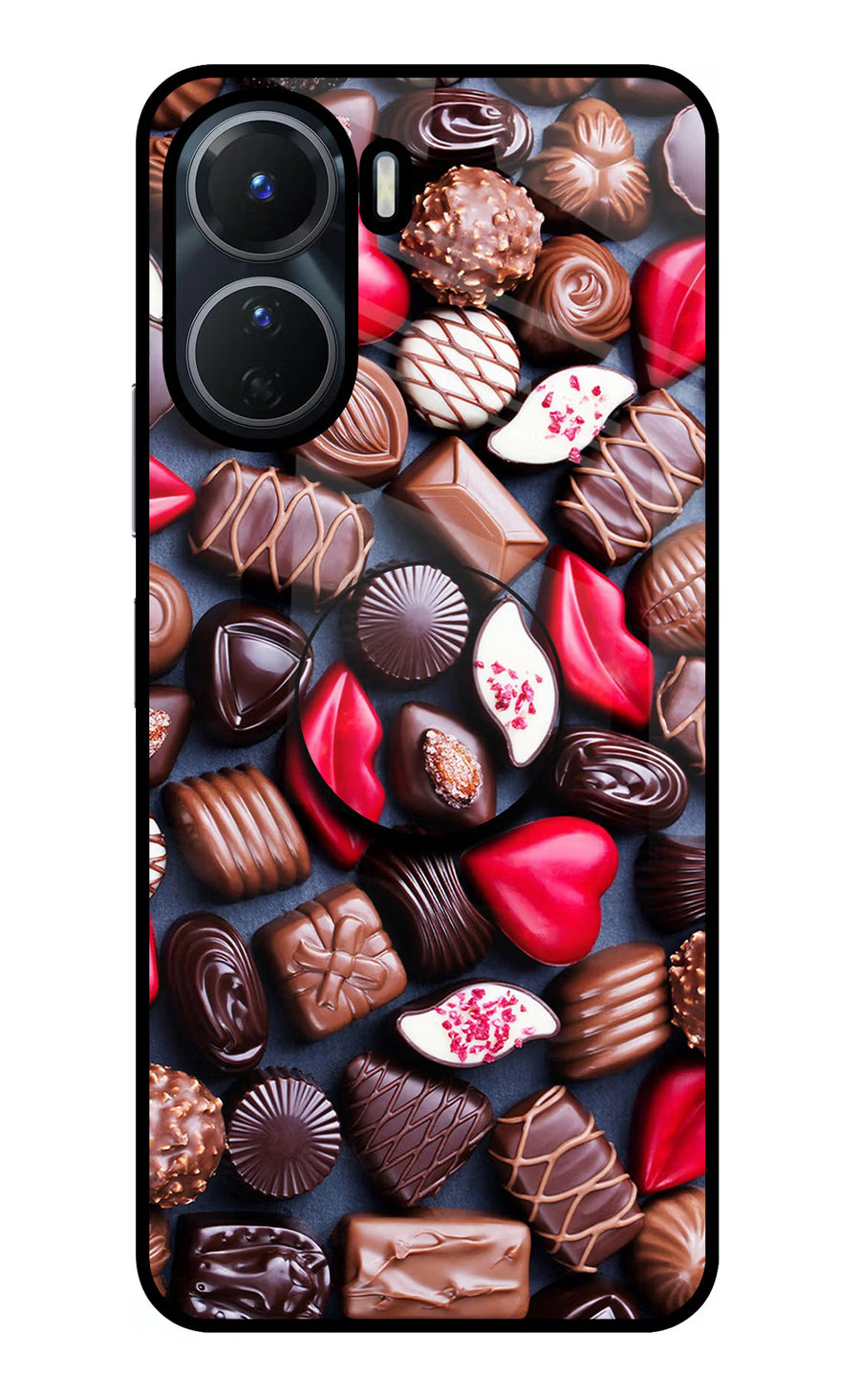 Chocolates Vivo Y16 Pop Case, Glass case