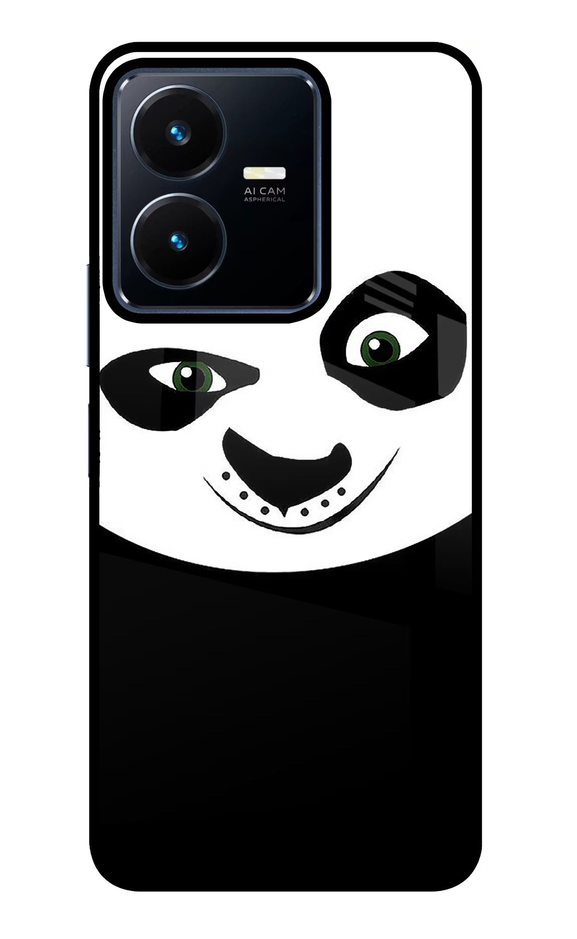 Panda Vivo Y22 Glass Case Back Cover by Casekaro