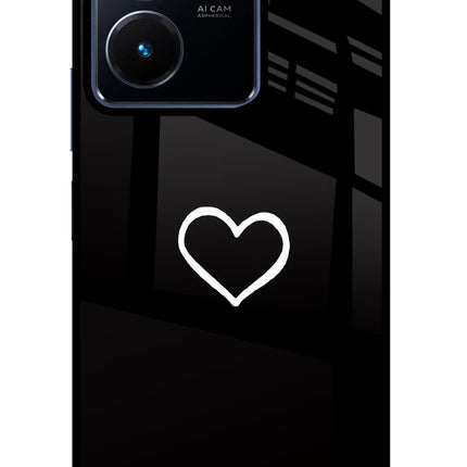 Heart Vivo Y22 Glass Case Back Cover by Casekaro