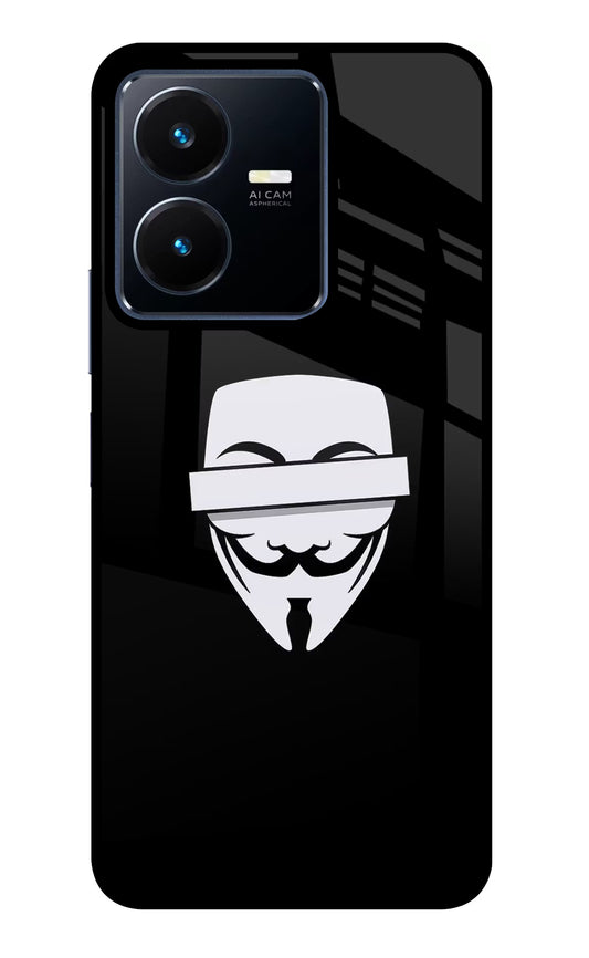 Anonymous Face Vivo Y22 Glass Case