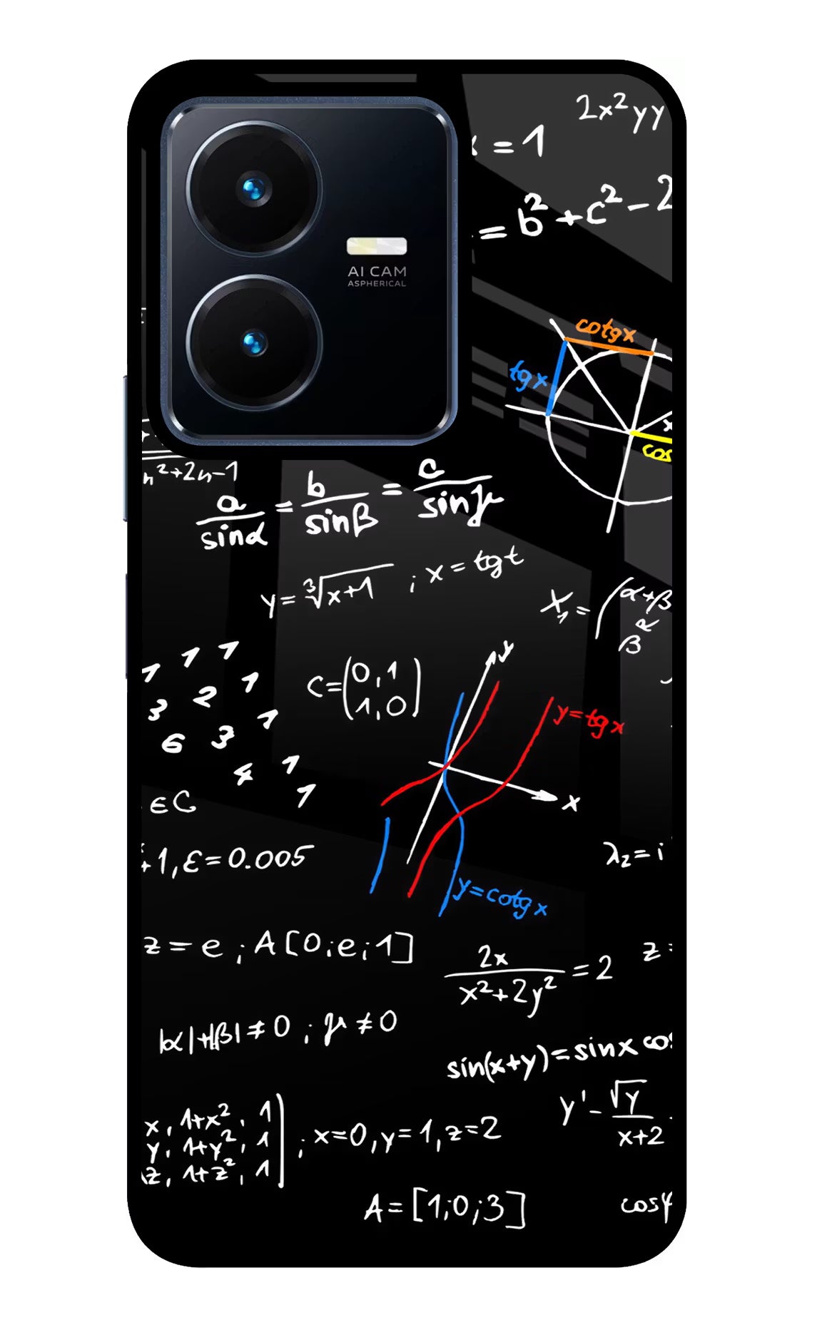 Mathematics Formula Vivo Y22 Glass Case Back Cover by Casekaro