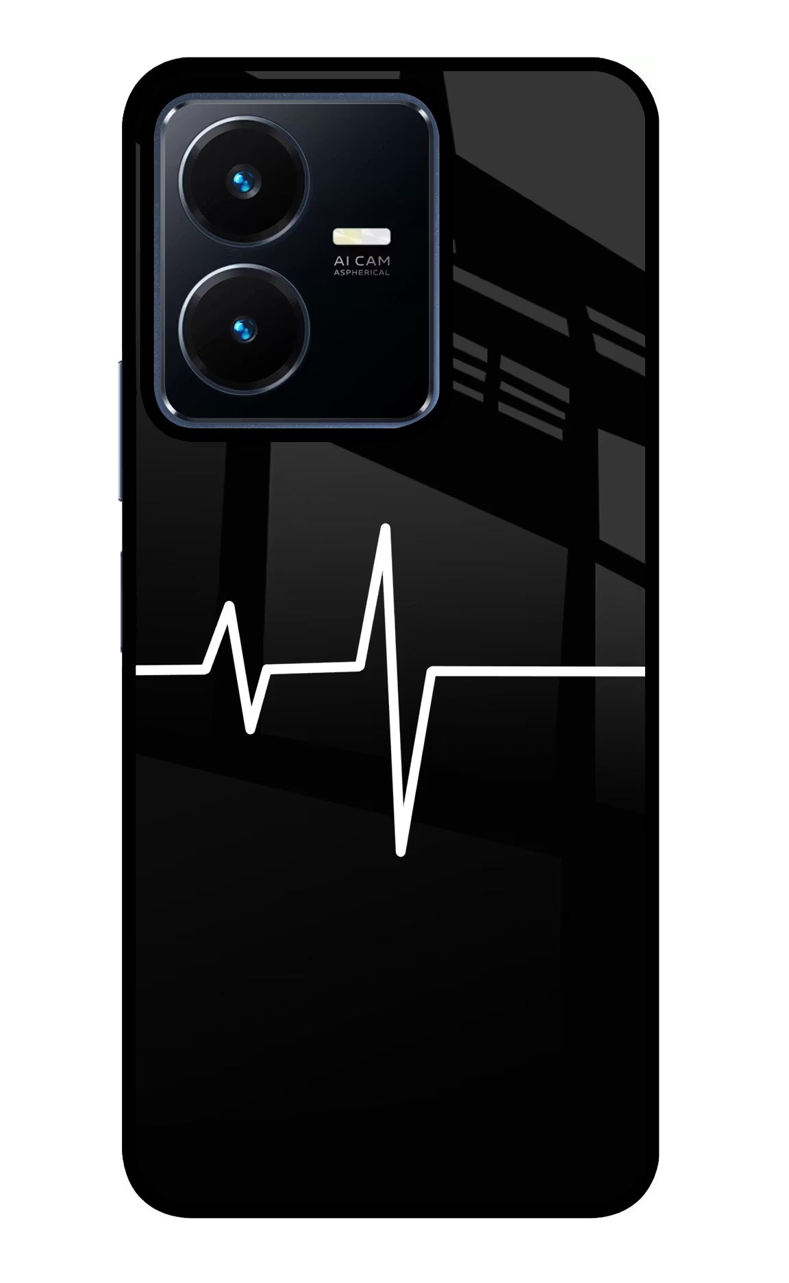 Heart Beats Vivo Y22 Glass Case