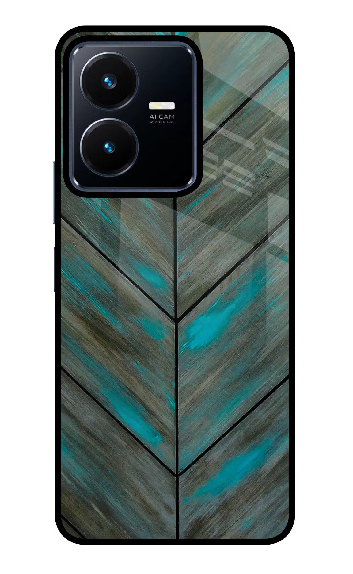 Pattern Vivo Y22 Glass Case Back Cover by Casekaro