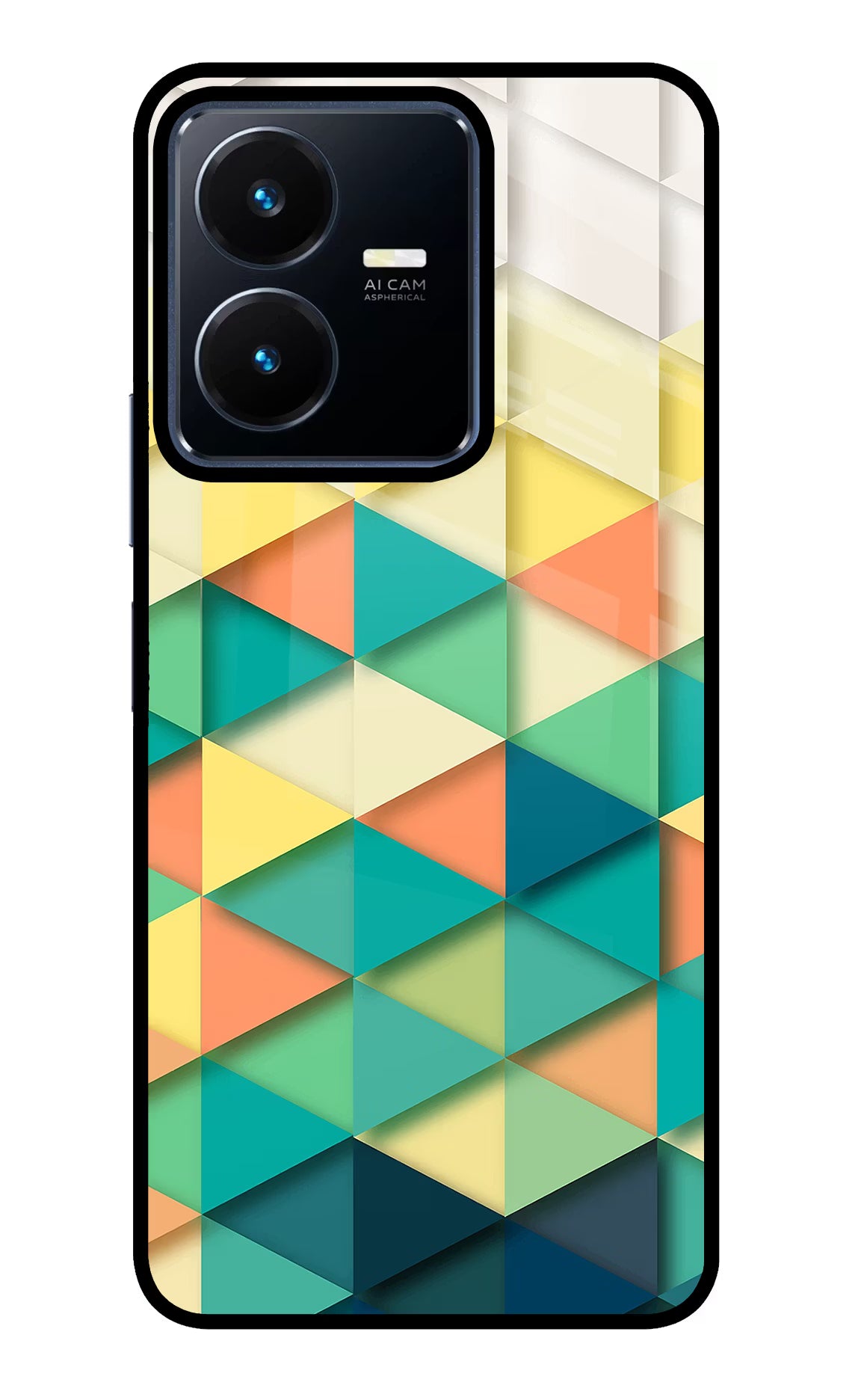 Abstract Vivo Y22 Glass Case Back Cover by Casekaro