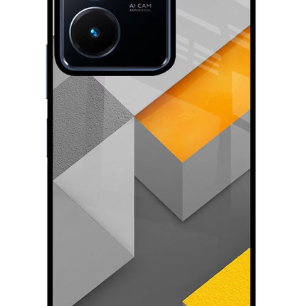 Abstract Vivo Y22 Glass Case Back Cover by Casekaro