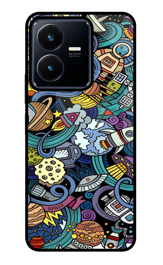Space Abstract Vivo Y22 Glass Case