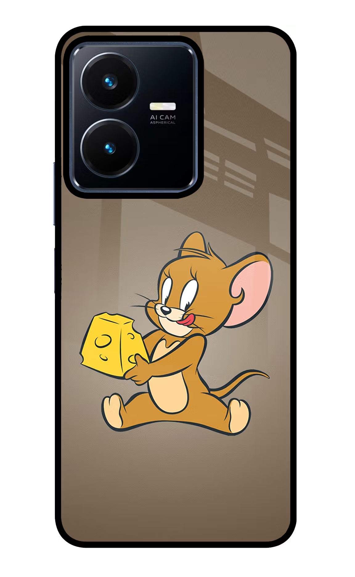 Jerry Vivo Y22 Glass Case Back Cover by Casekaro