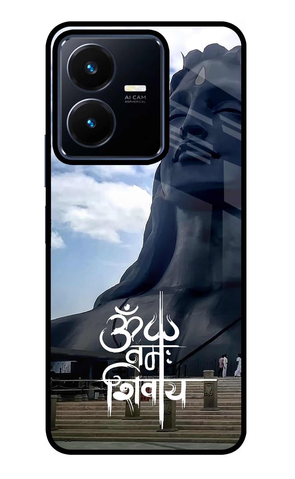 Om Namah Shivay Vivo Y22 Glass Case Back Cover by Casekaro