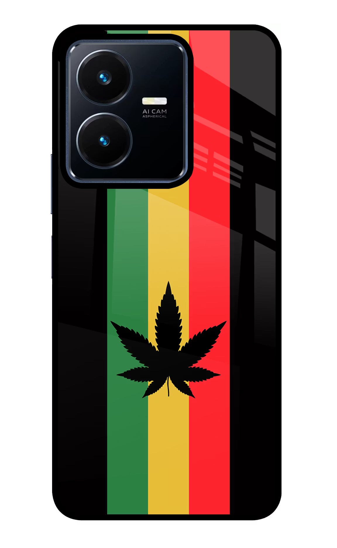 Weed Flag Vivo Y22 Glass Case