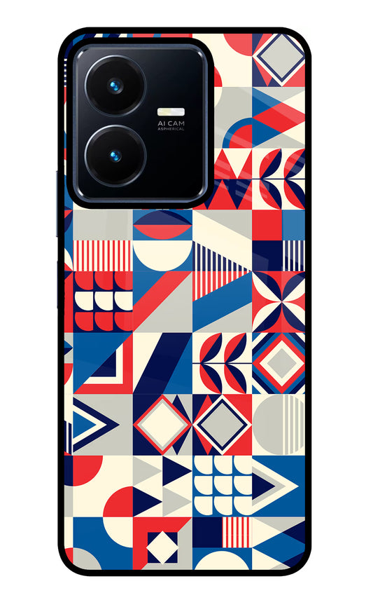 Colorful Pattern Vivo Y22 Glass Case