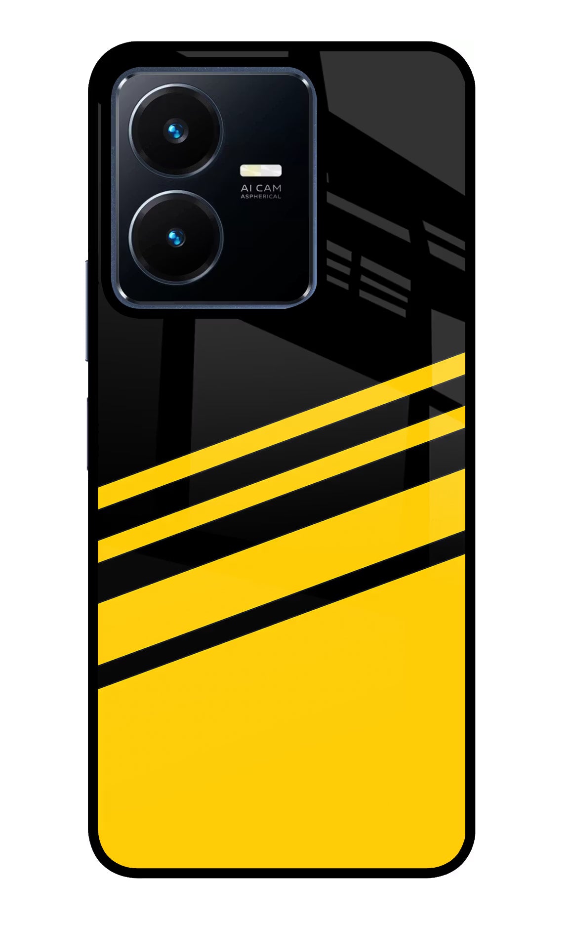 Yellow Shades Vivo Y22 Glass Case