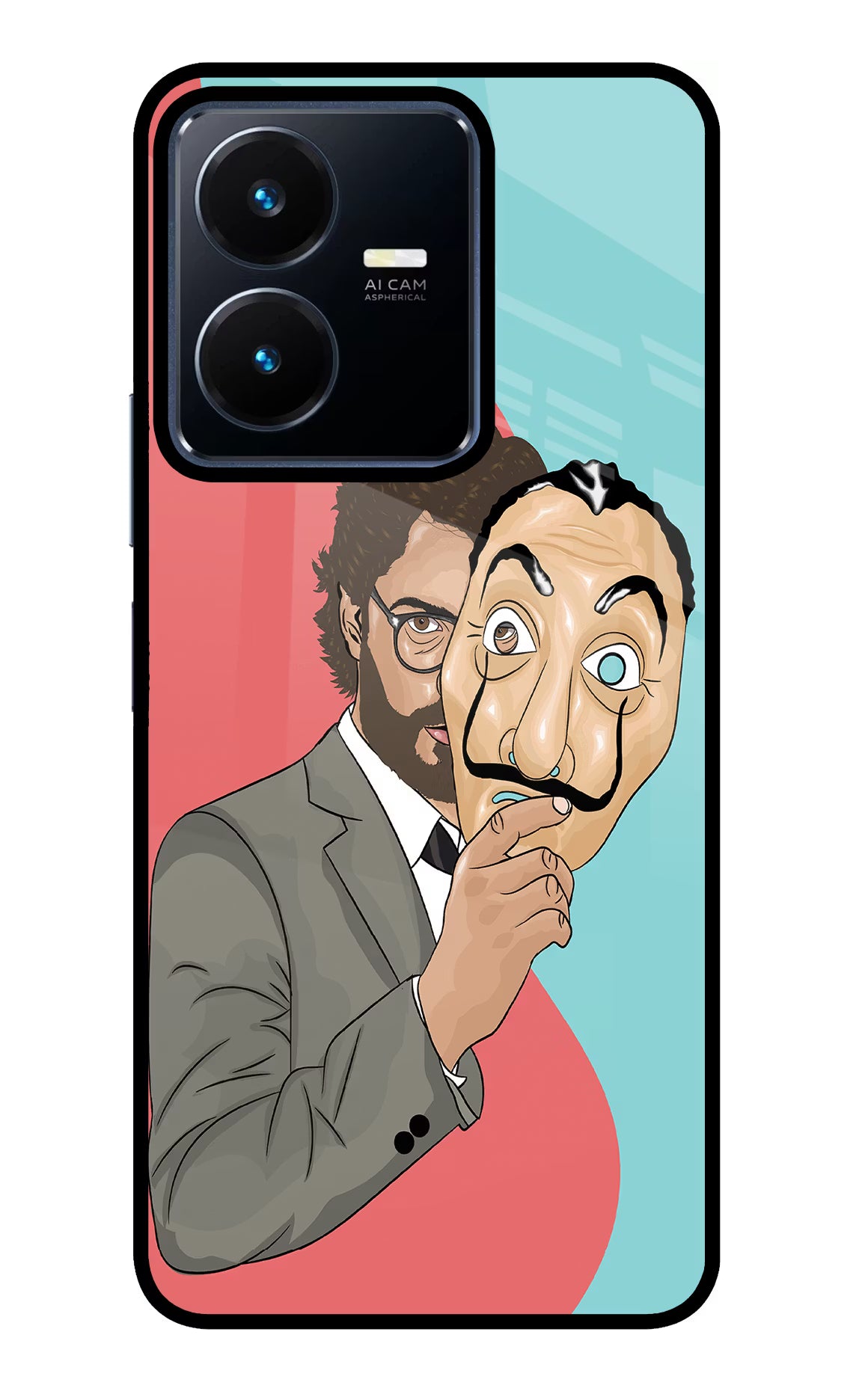 Professor Vivo Y22 Glass Case Back Cover by Casekaro