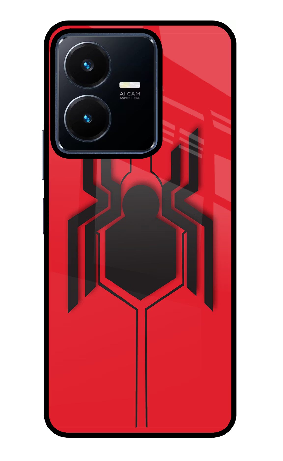 Spider Vivo Y22 Glass Case Back Cover by Casekaro