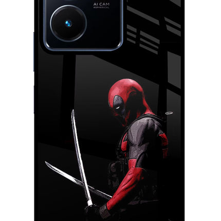 Deadpool Vivo Y22 Glass Case Back Cover by Casekaro