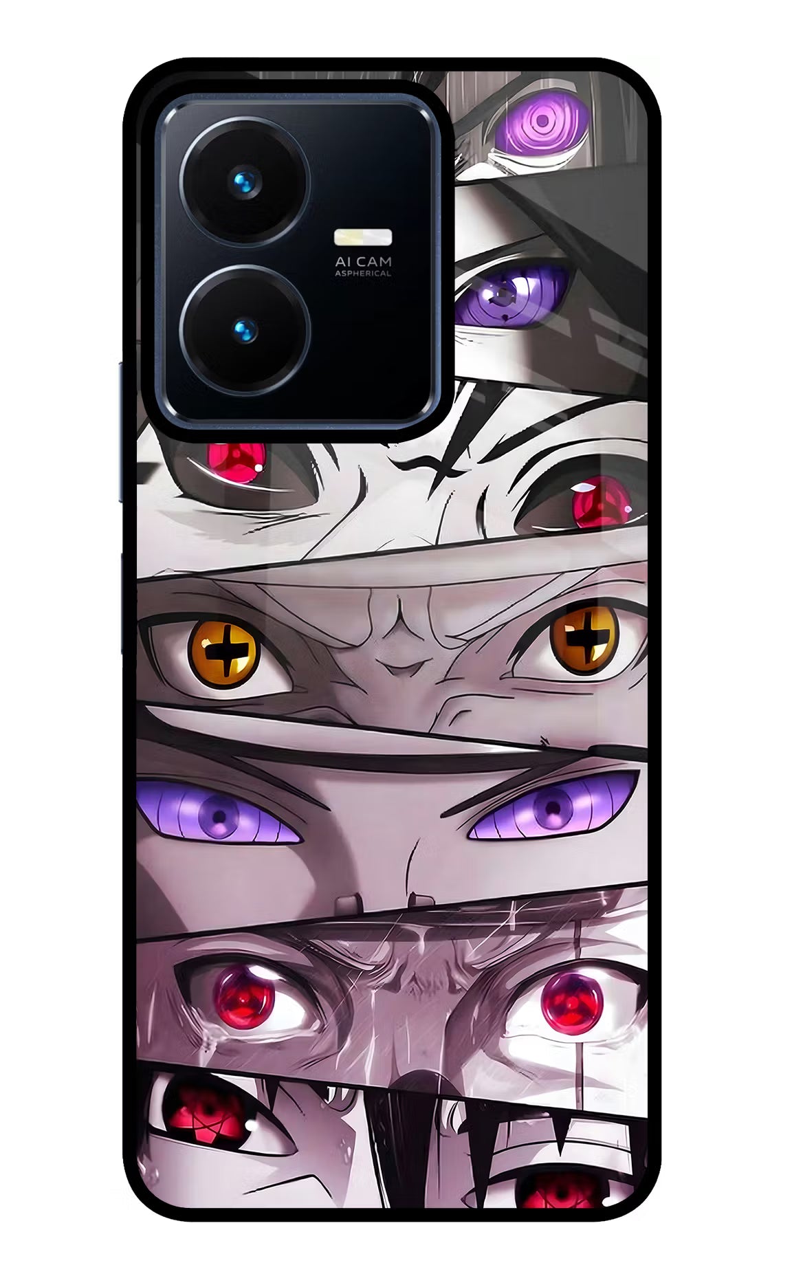 Naruto Anime Vivo Y22 Glass Case Back Cover by Casekaro