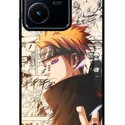 Pain Anime Vivo Y22 Glass Case Back Cover by Casekaro