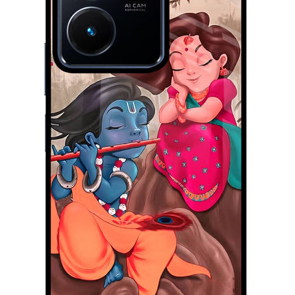 Radhe Krishna Vivo Y22 Glass Case