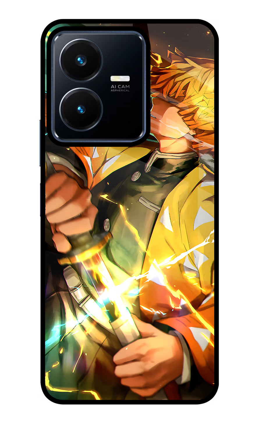 Demon Slayer Vivo Y22 Back Cover, Glass case