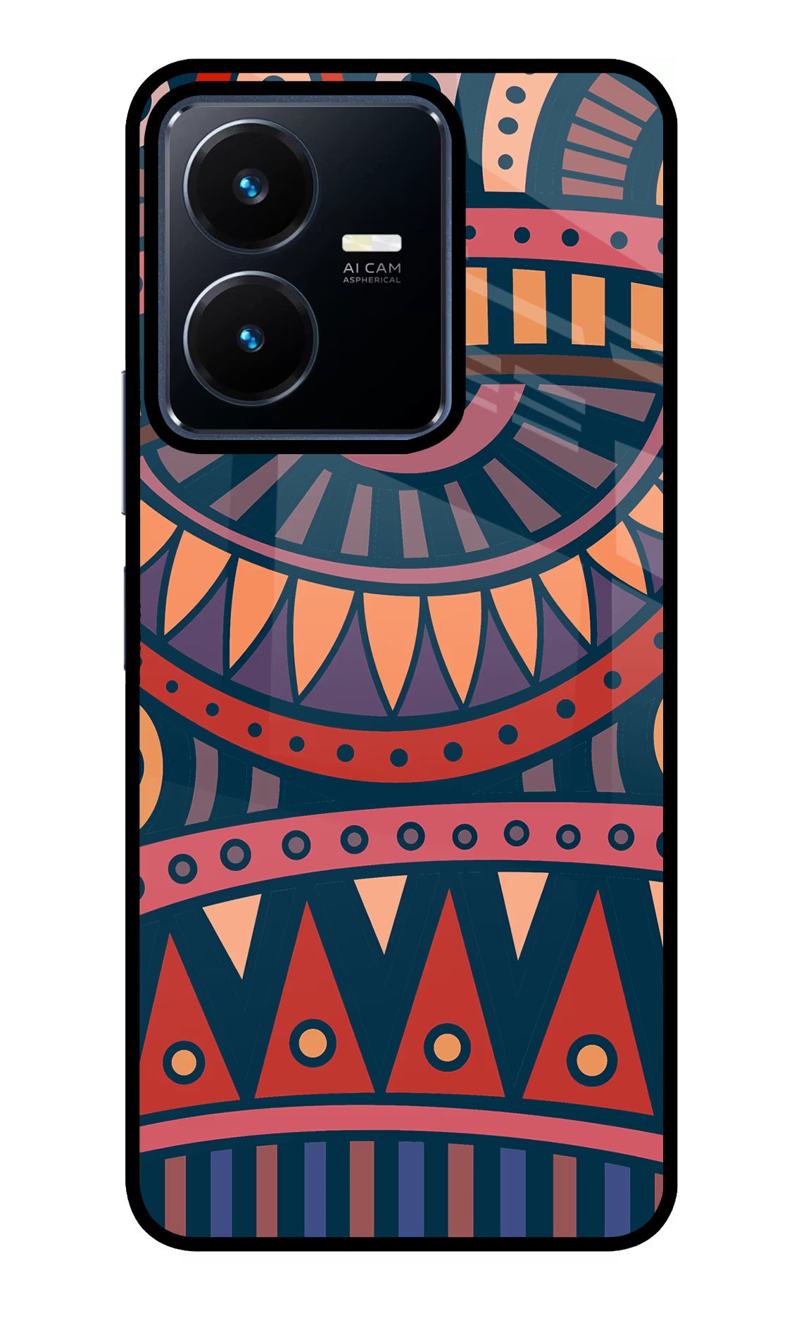 African Culture Design Vivo Y22 Glass Case Back Cover by Casekaro