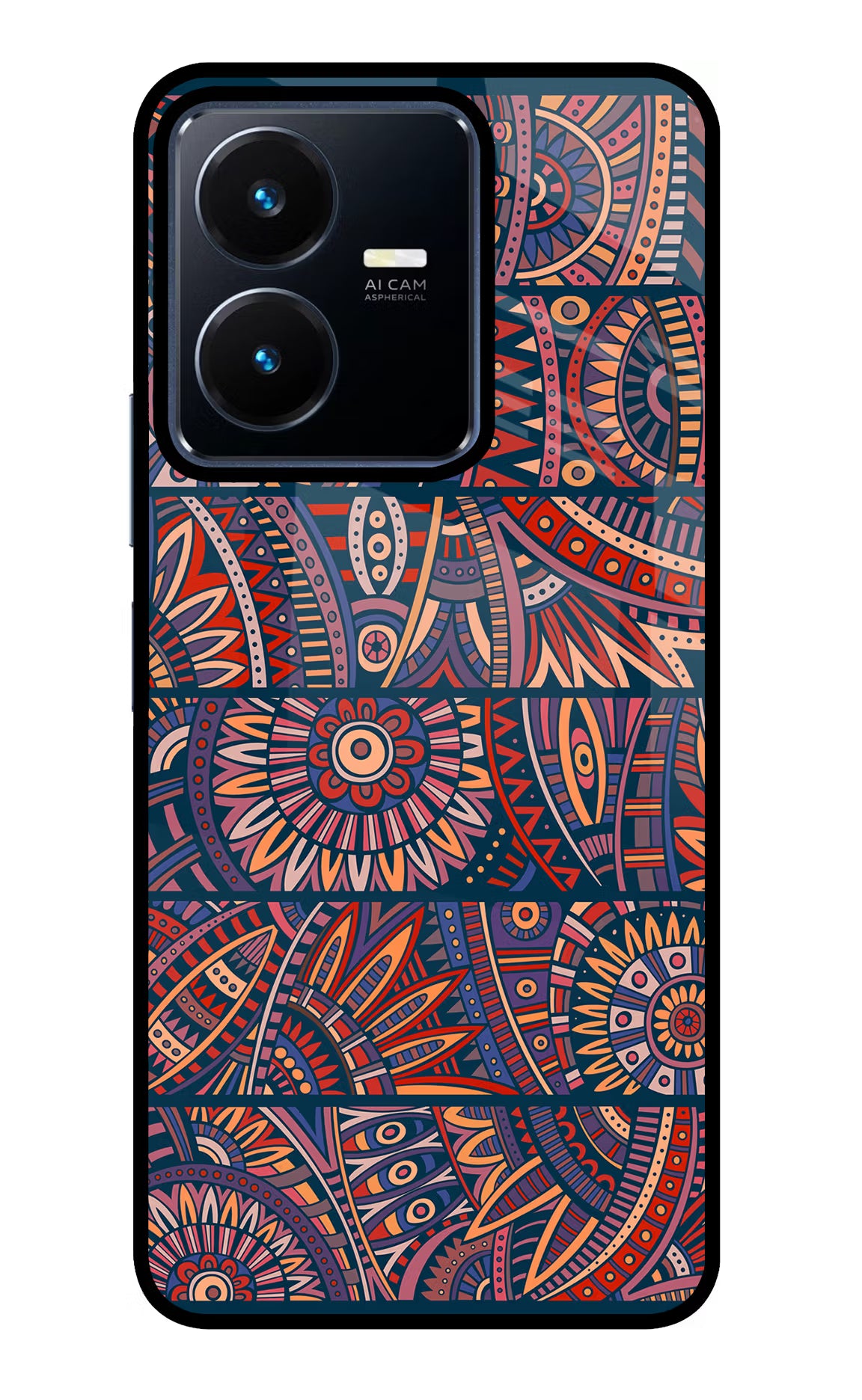 African Culture Design Vivo Y22 Glass Case Back Cover by Casekaro