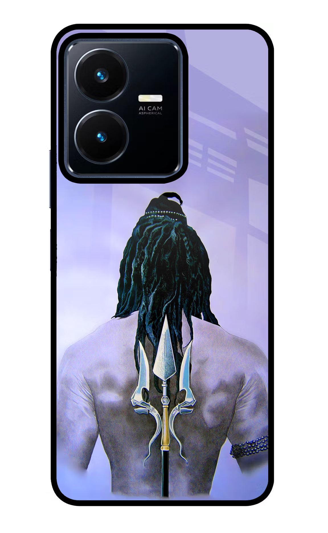 Shiva Vivo Y22 Glass Case Back Cover by Casekaro