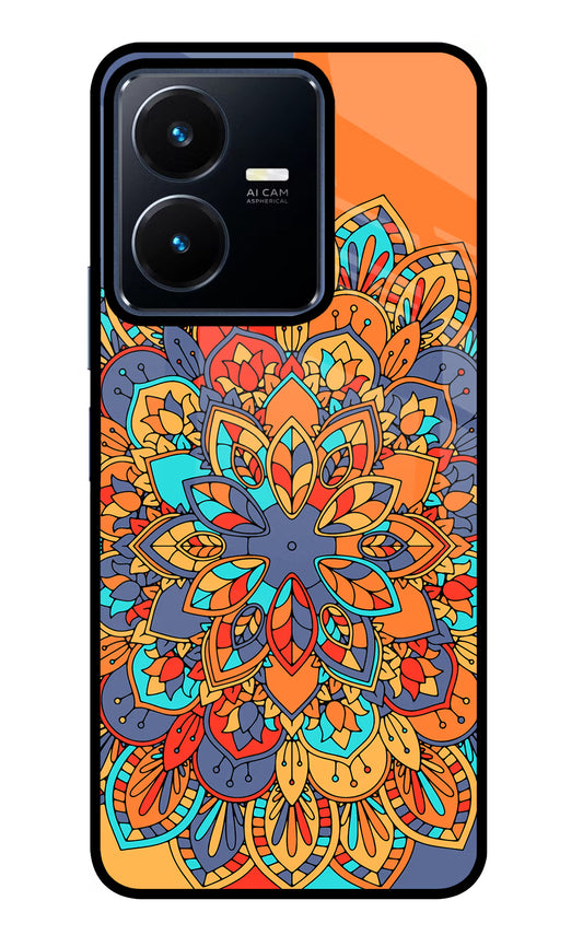 Color Mandala Vivo Y22 Glass Case