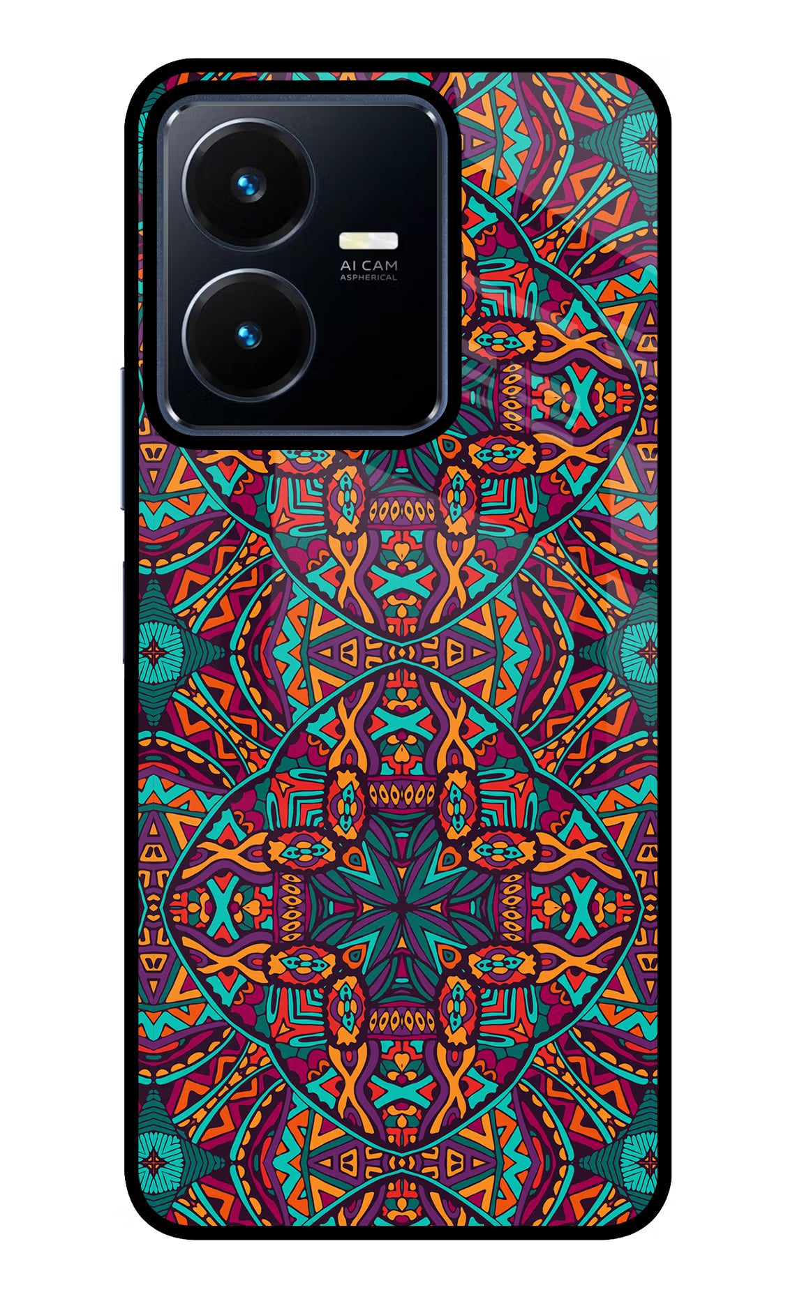 Colour Mandala Vivo Y22 Glass Case