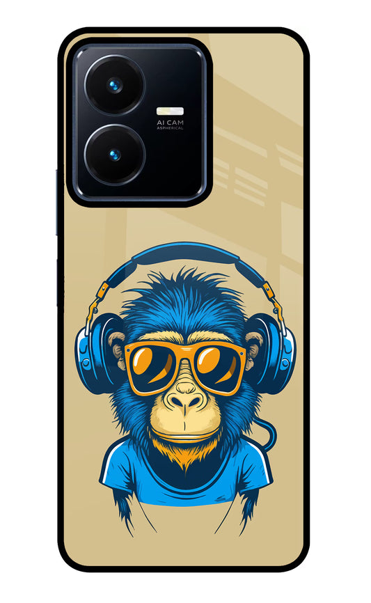 Monkey Headphone Vivo Y22 Glass Case