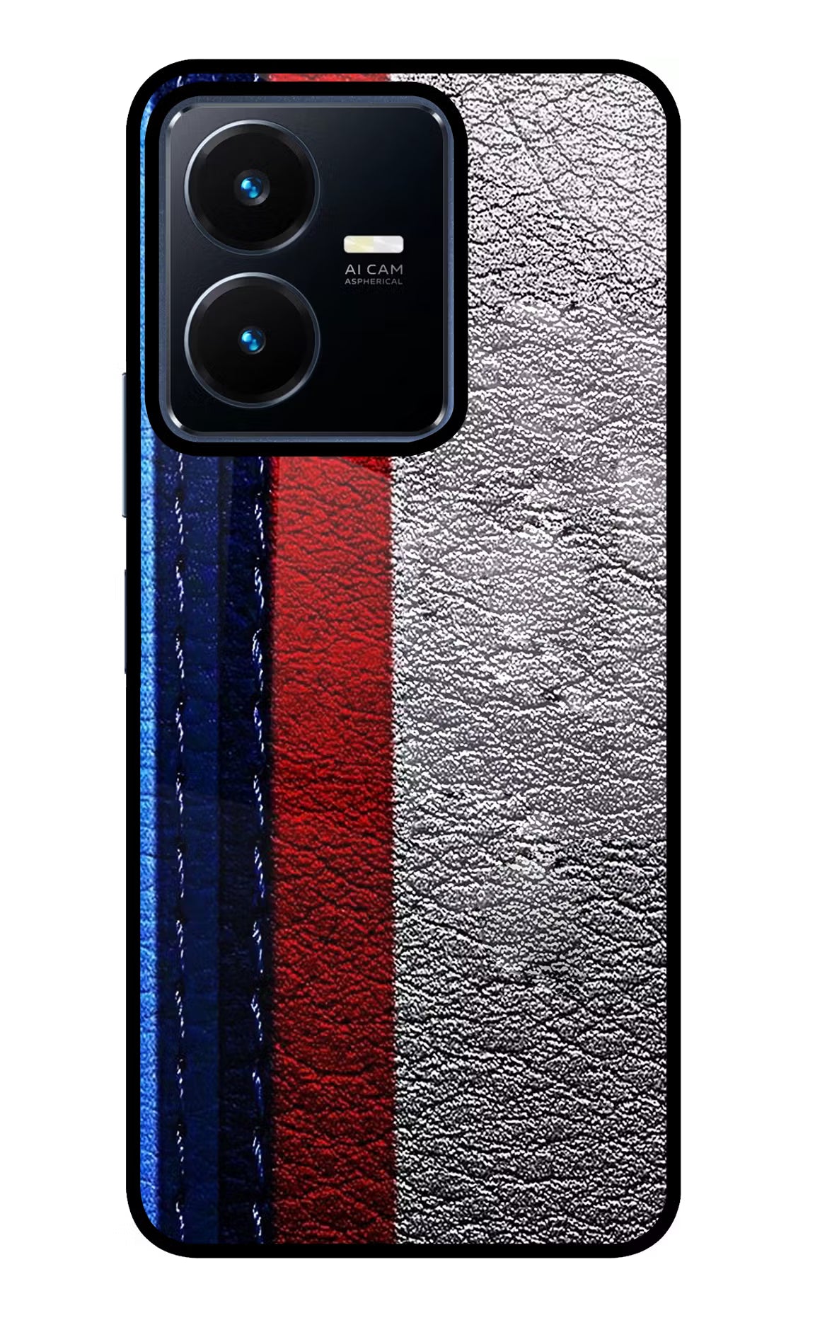 BMW Stripes Vivo Y22 Glass Case