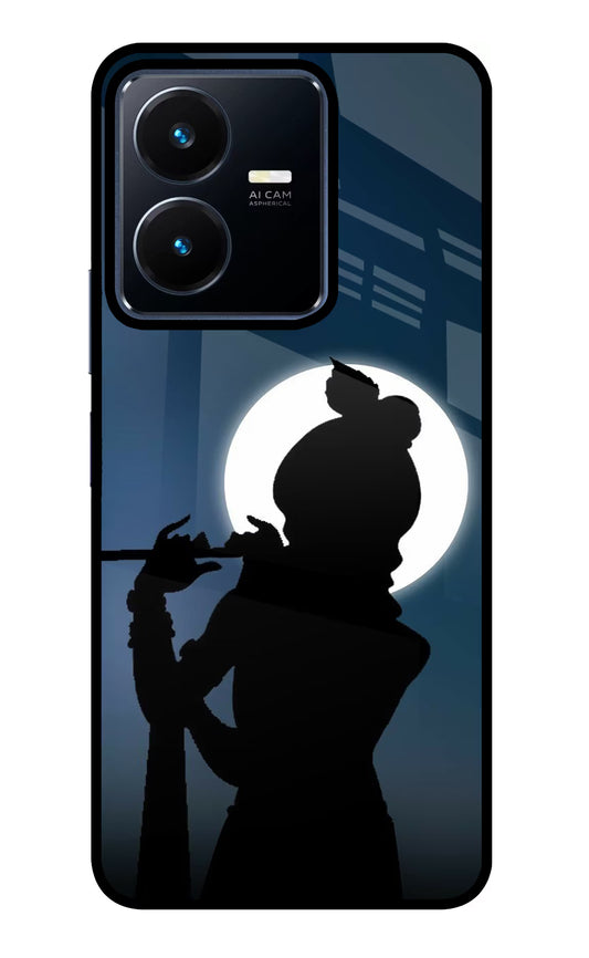 Shri Krishna Silhouette Vivo Y22 Glass Case