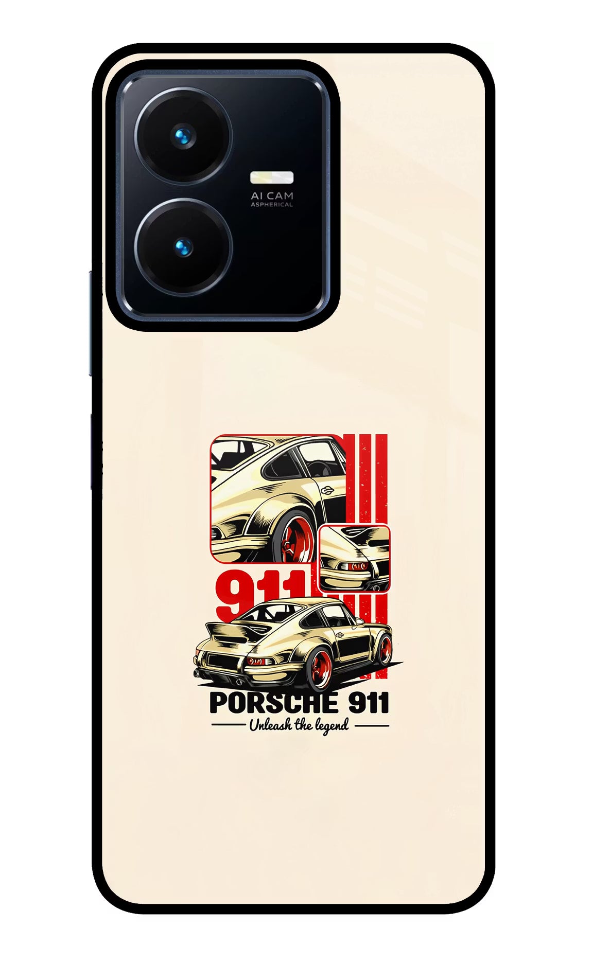 Classic Porsche 911 Vivo Y22 Glass Case