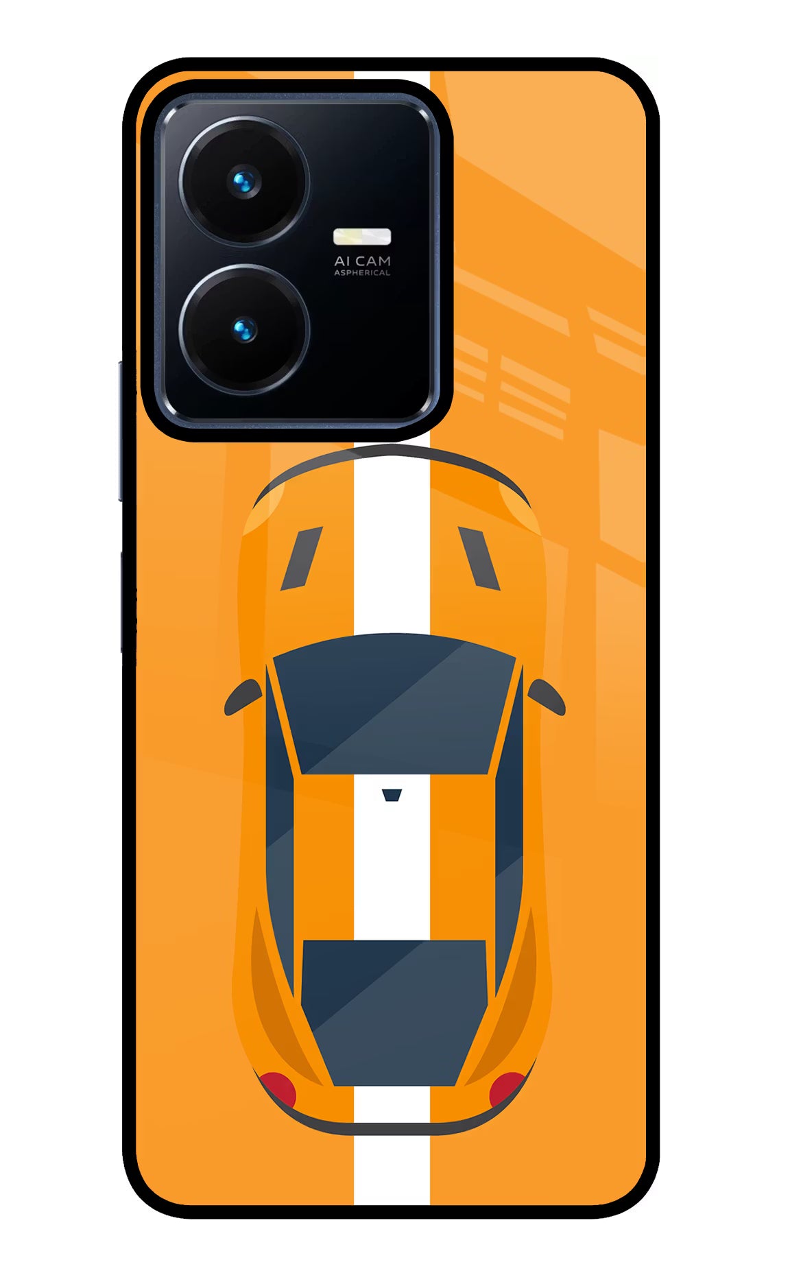 Highway Pursuit Vivo Y22 Glass Case Back Cover by Casekaro