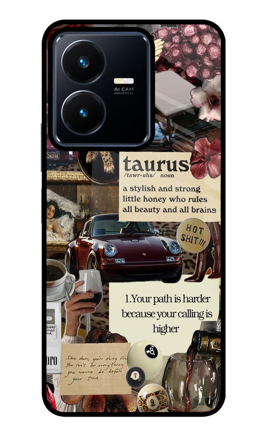 Taurus Zodiac Vivo Y22 Glass Case