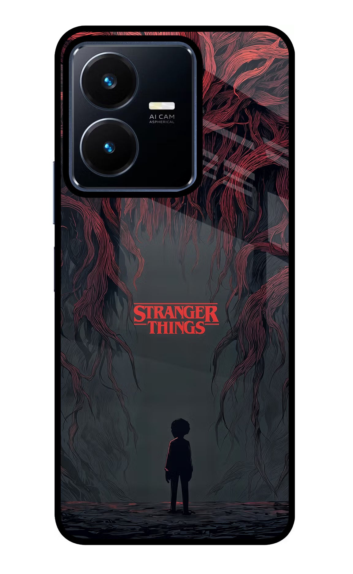 Ordinary Things Dark Side Vivo Y22 Glass Case Back Cover by Casekaro