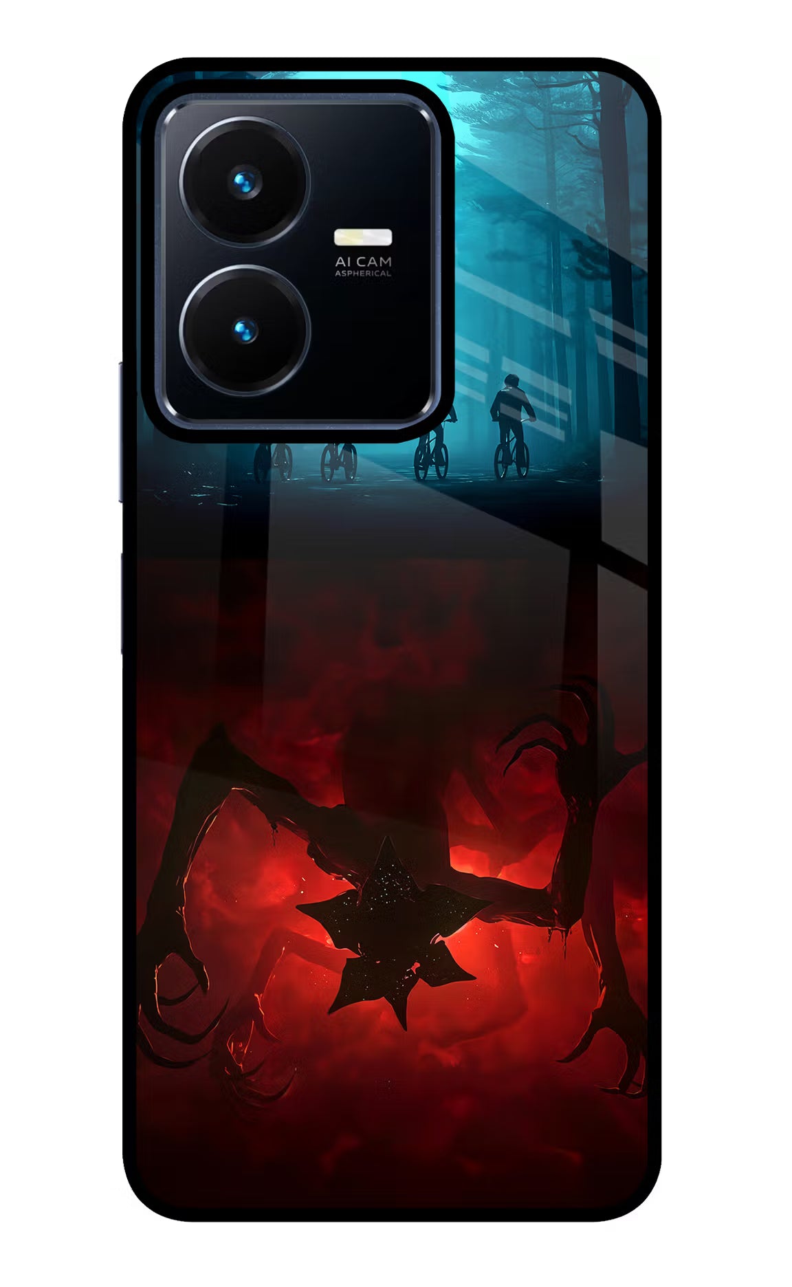 Ordinary Things Downside Up Vivo Y22 Glass Case Back Cover by Casekaro