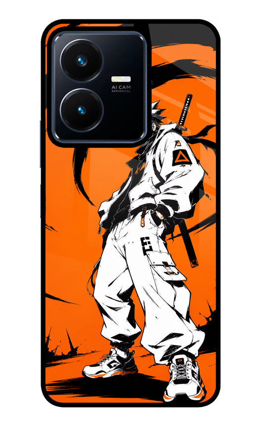 Street Samurai  Vivo Y22 Glass Case
